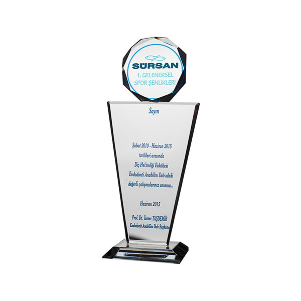Fasetli Kristal Plaket KRL 13