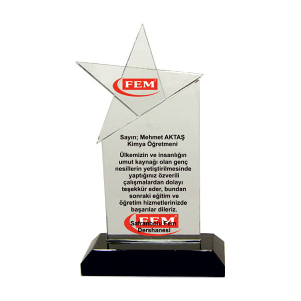 Kaliteli Kristal Plaket KRL 33