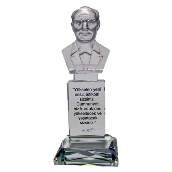 Kristal ATATÜRK Plaketİ KRL 36