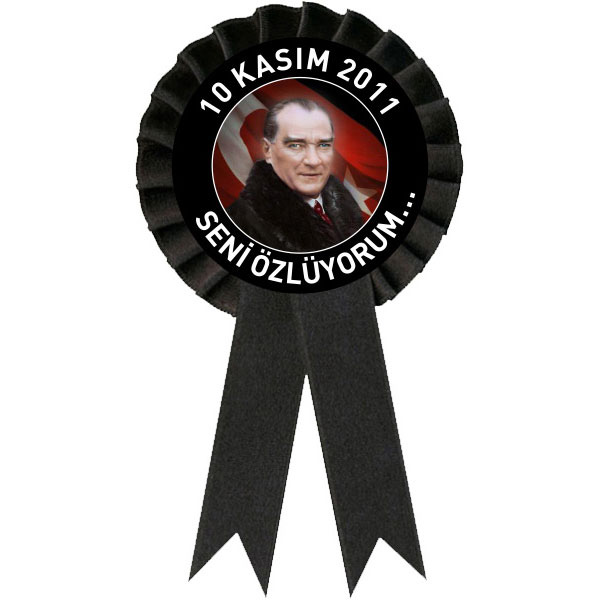 Anma Günü Saten Yaka Kurdelası YKK 14